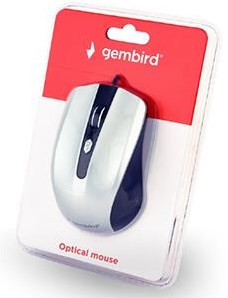 Enzo Gembird optische Maus USB schwarz silber 9510013