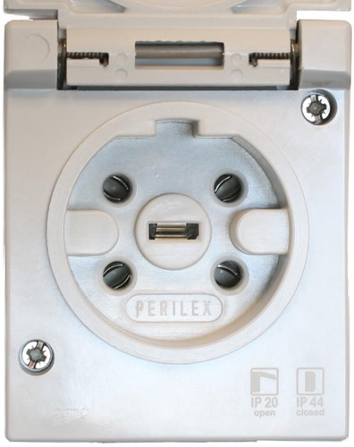 Enzo Perilex Aufputzsteckdose | 16a | swd | grau | abl 2441860 - 4052965