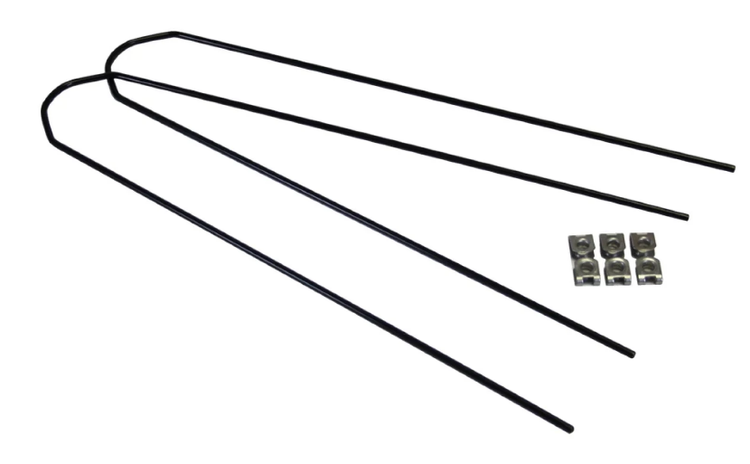 Kgs Kotflügelstangensatz Edelstahl 28 Zoll mit Clips schwarz