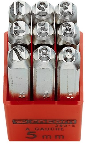 Facom 293a Satz mit 9 Strichzahlen 8 mm – 293a.8