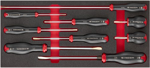 Facom-Schaumstoffmodul mit 9 protwist®-Schraubendrehern – modm.at4pb