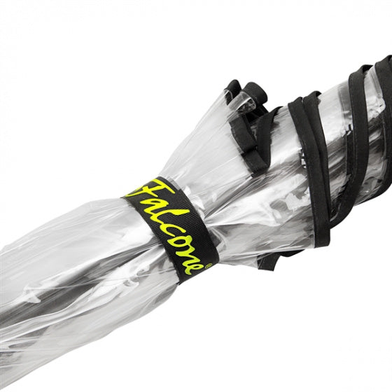 Falcone Regenschirm 120 cm Polyester transparent schwarz