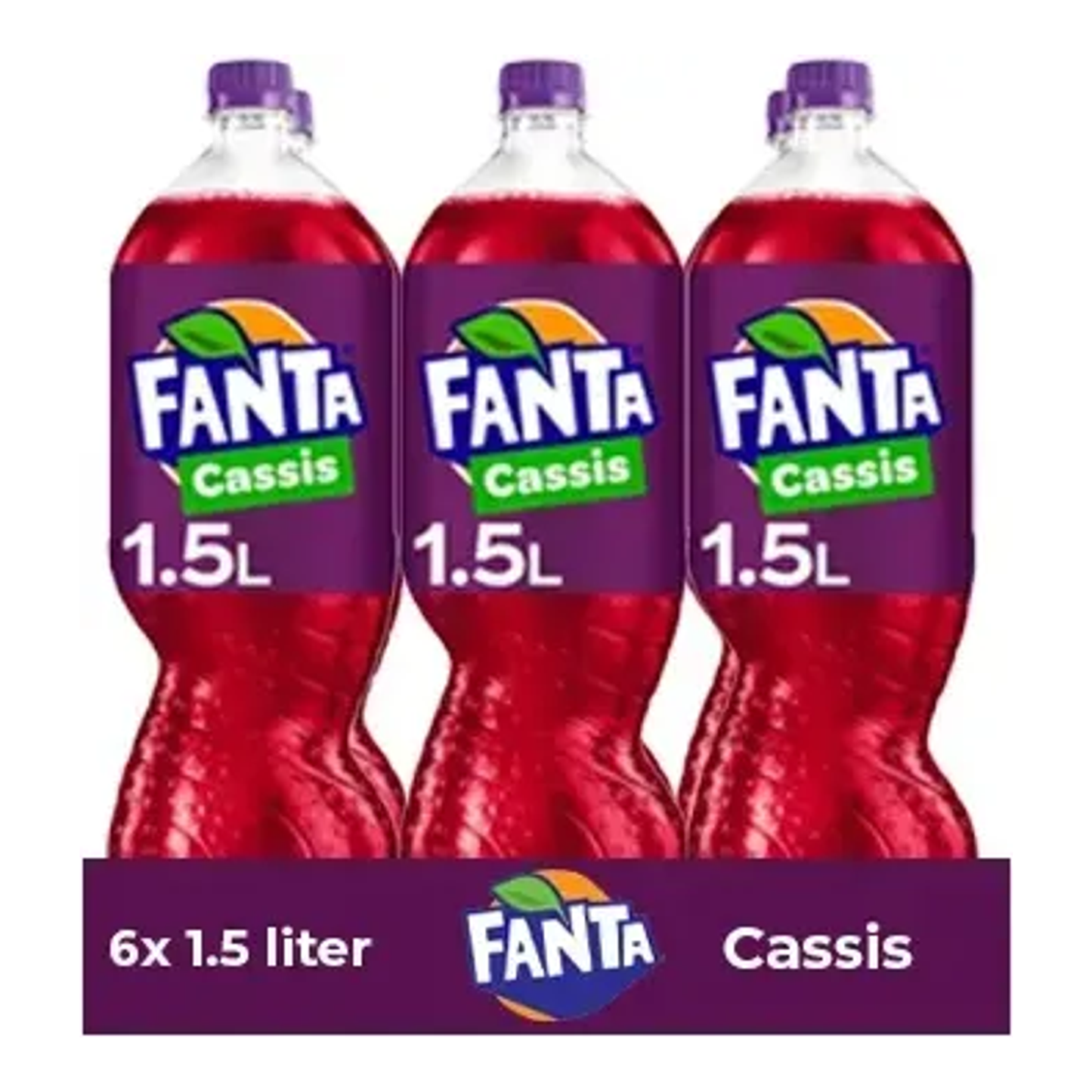 Fanta Cassis Pet-Flasche (6x 1,5 Liter)