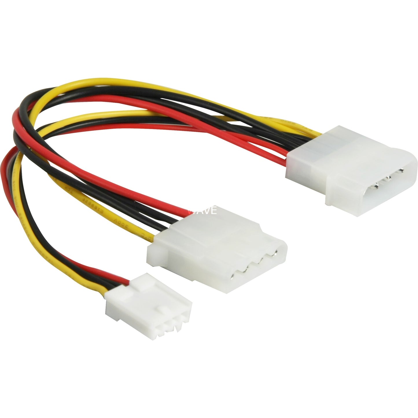 Delock Y-Poerkabel 4Pin bis 4Pin + 3,5 FDD