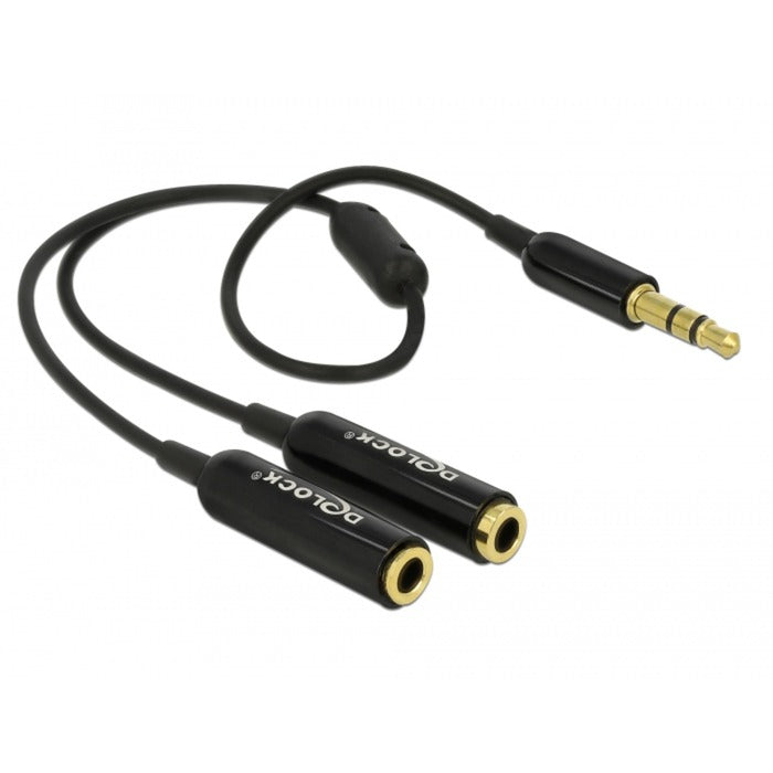 Delock -Kabel -Audio -Splitter -Stereobuchse männlich 3,5 mm> 2x s