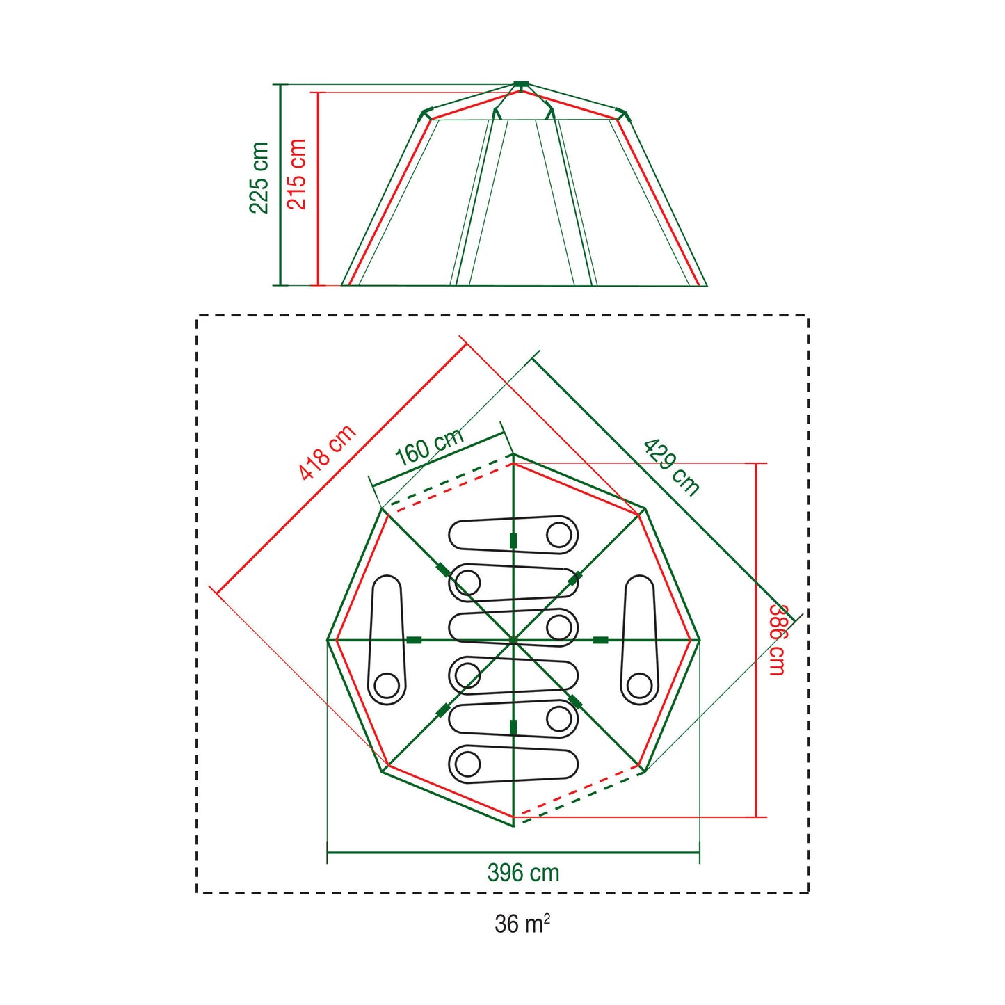 Coleman Octagon 8 Zelt (grau)