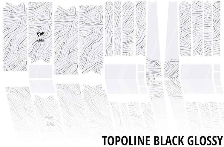 Unleazhed Unscratch – Rahmenschutzfolie für Gravel-Bikes bpg01 Topolines schwarz