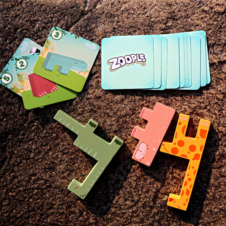 Europäisches Spielernetzwerk Zoople Brettspiel (englisch, 2 – 4 Spieler, 10 – 30 Minuten, ab 8 Jahren)