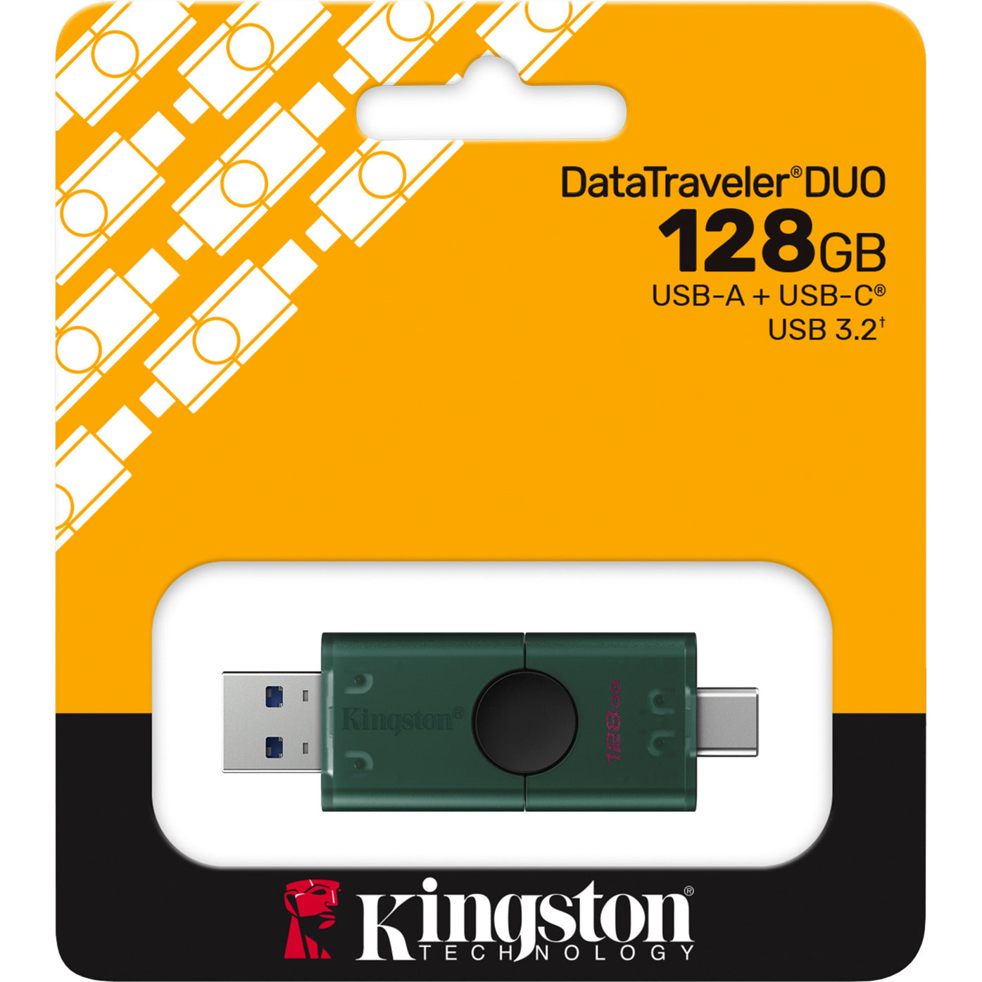 Kingston Data Traveller Duo 128 GB USB-Stick (grün schwarz, dtdeg2 128 GB)