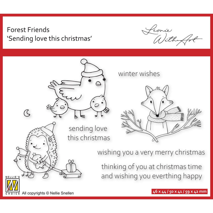 Nellies Wahl • Transparente Stempel „Forest Friends“, die zu Weihnachten Liebe verschicken