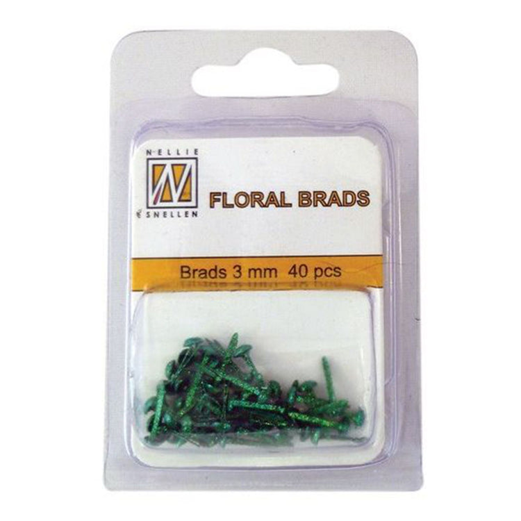 Nellies Wahl • Blumen-Glitzernadeln 3 mm. 40er-Packung Flasche grün 348h