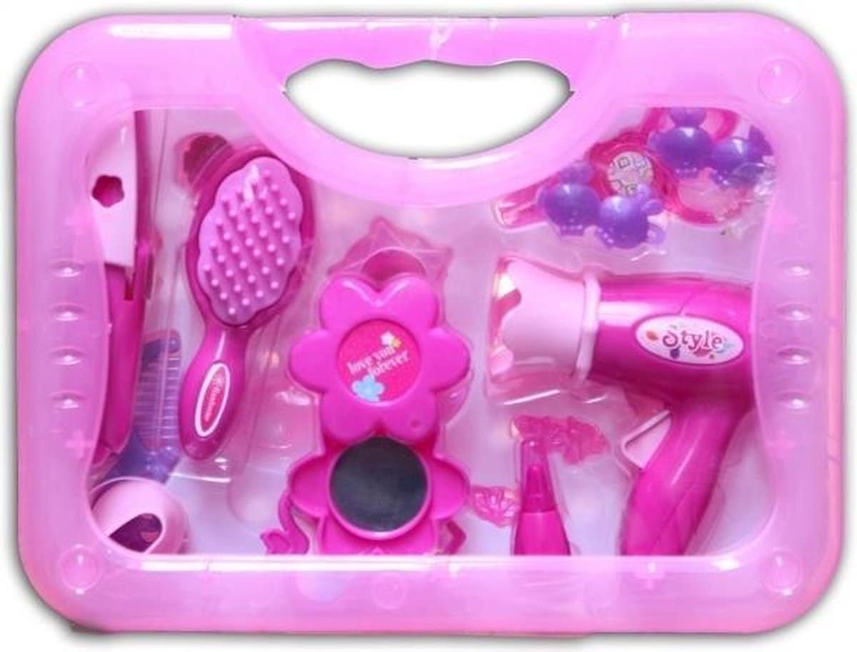 Jonotoys Fohn Koffer mit vielen Accessoires, 17-piefe