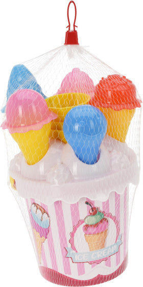 Kostenloser und einfacher Strandemacher mit Eiscremes 11-teilig Pink