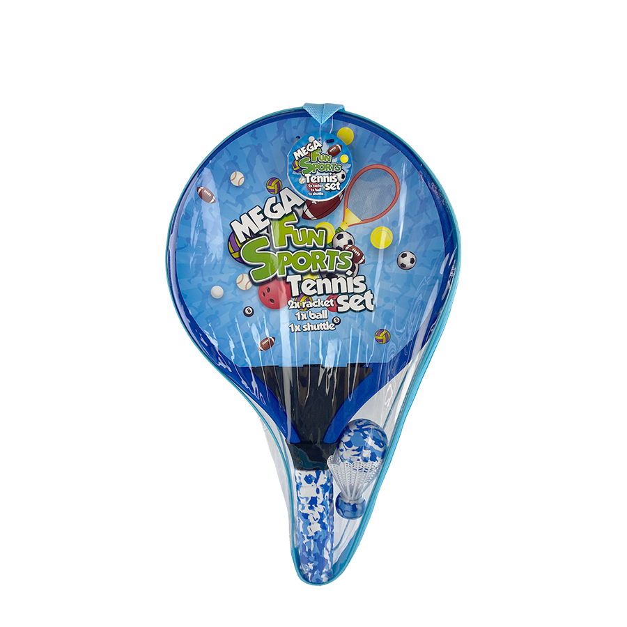 Fun Sports Mega-Tennis-Set Blau 4-teilig