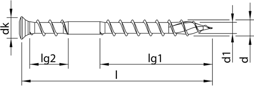 Heco-Topix-Plus A2 5,0 x 60 Terrassenschraube LK T-20 OKD; 200 Stück – hc61769