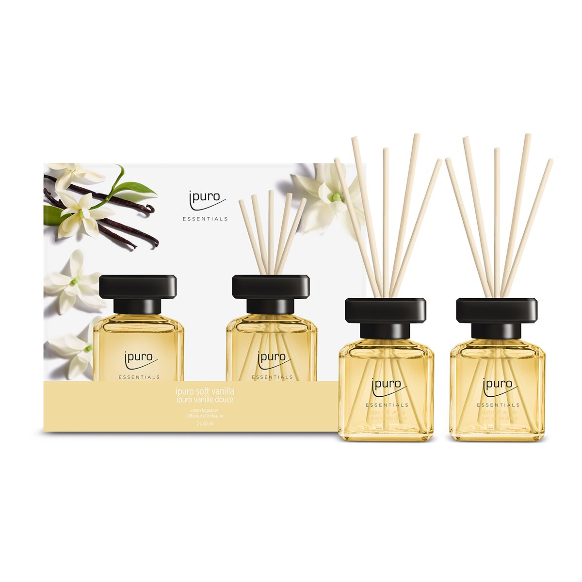 Ipuro ipuro Geurdiffuser weiche Vanille 2 x 50 ml