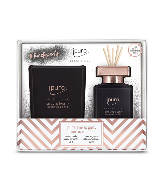 Ipuro ipuro Geurdiffuser Zeit, 50 ml + Duft Kerze 125gr zu feiern.