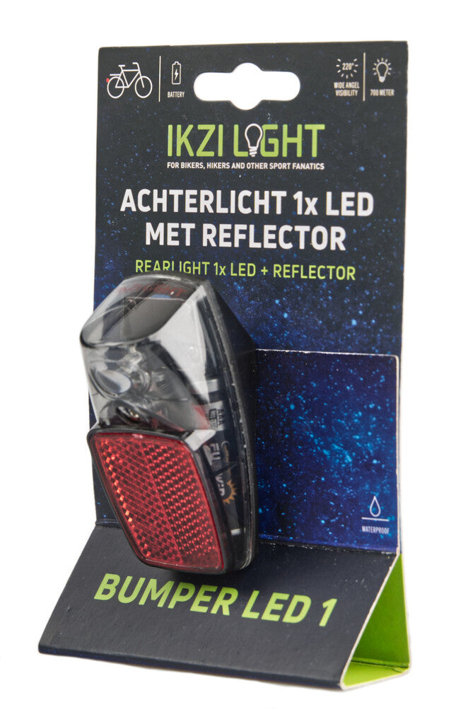 Ikzilight Rücklicht Reflektor 1xled rot auf Karte