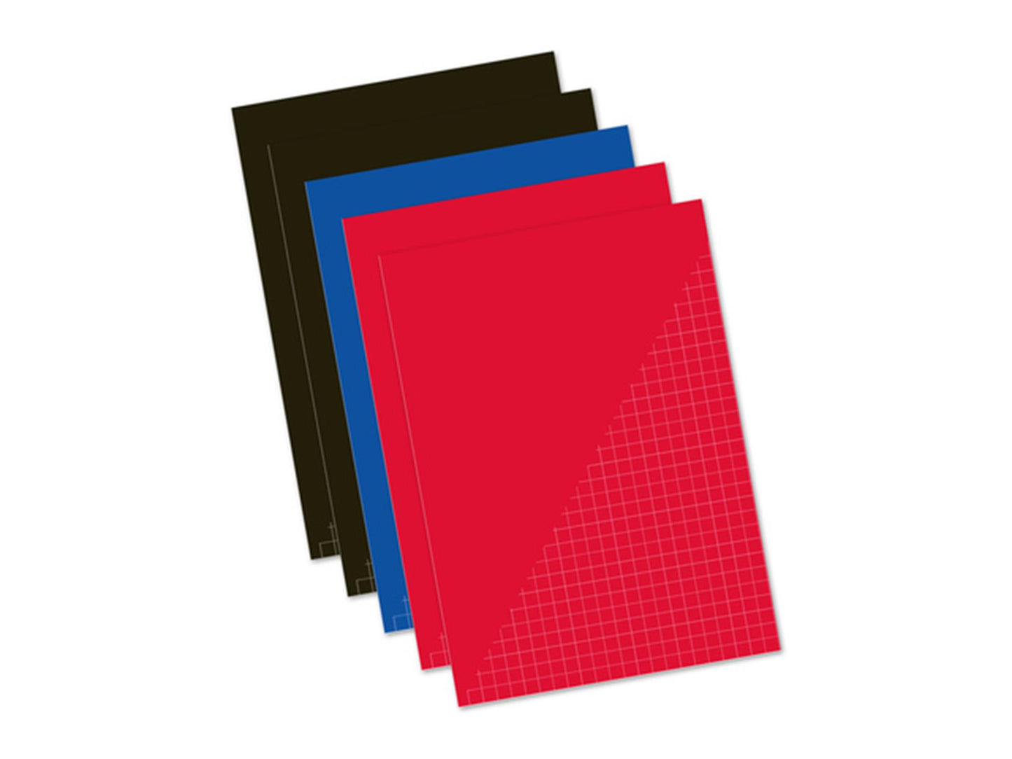 Kangaro Notizbuch A4 80 Seiten kariert 10mm Packung mit 5 Stück