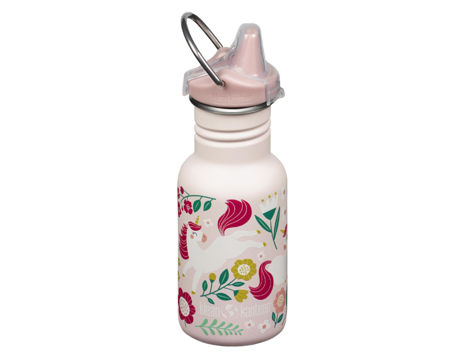 KLEAN Kanteen Kinder -Trinkflasche mit Sippydop - Einhörer - 355 ml