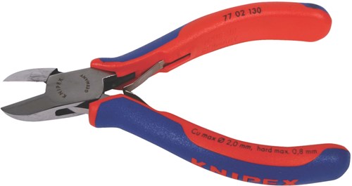 Knipex Elektronik-Seitenschneider mit Mehrkomponentengriffen 130 mm - 7702130