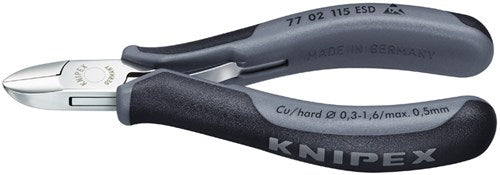 Knipex Seitenschneider Rundkopf + Fase 115 mm ESD - 7702115ESD