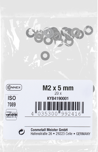 Verbindungsscheibe flach m2x5 vz 20 Stück - kyb4190001