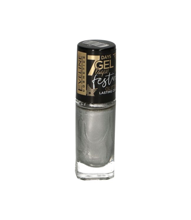 Eveline Eveline 7days Gel Laque dauerhafte Farbe 8ml Nummer 02 Silber Glitzer