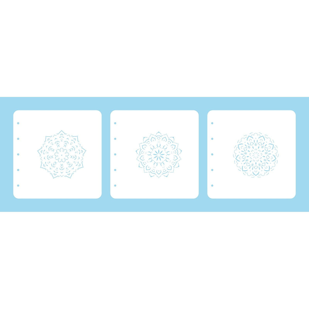 Nellies Wahl • Schichtkombinations-Schablonenset Mandala-3, 3-teilig