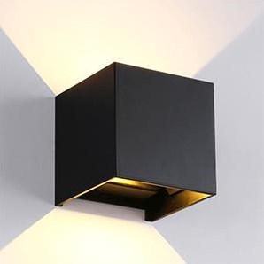 LED-Wandleuchte 2x3W up down quadratisch schwarz 3000k - 5082070