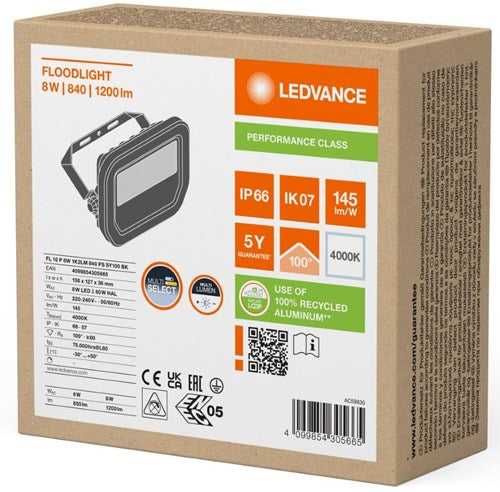 Ledvance LED-Bauleuchte 10 W 4000 K Schwarz – 5017501