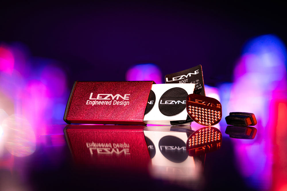 Lezyne Reparaturset Metall (6 Flicken) rot