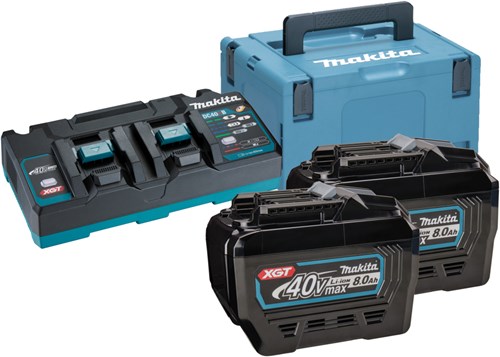 Makita Akku-Starterset xgt dc40rb 2xbl4080f