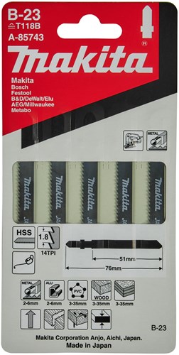 Makita Stichsägeblatt B23 (5 Stück)