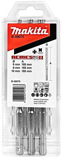 Makita Zubehör P4S: SDS-Plus Bohrer 3-teiliges Set – B-59075 – B-59075