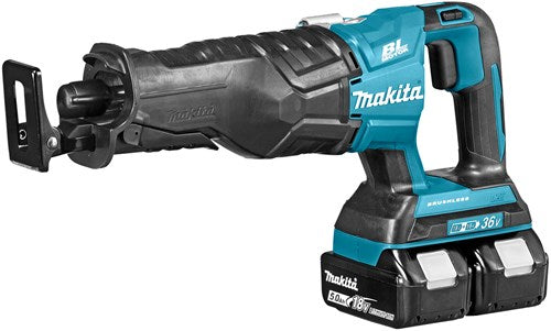 Makita DJR360PT2 – 2x18 V Säbelsäge 5,0 Ah Akku (2 Stück), Duo-Schnellladegerät, Koffer