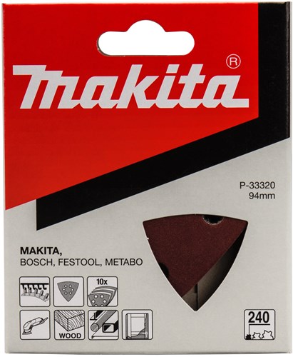 Makita Zubehör Schleifblatt 3-K K240 rot v. - P-33320