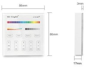 Mi-light RGB-CCT Funk-Aufputzschalter 2,4g LED0202