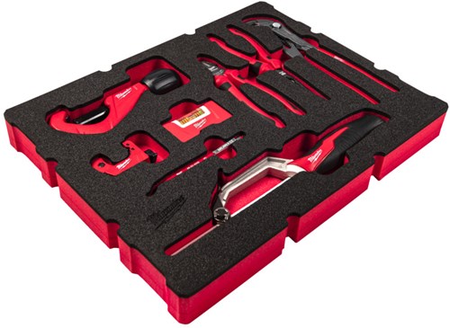 Milwaukee Schaumstoffeinlage passend für alle Packout™ Werkzeugkästen mit Klempnerschubladen | 8-teilig - 4932493639