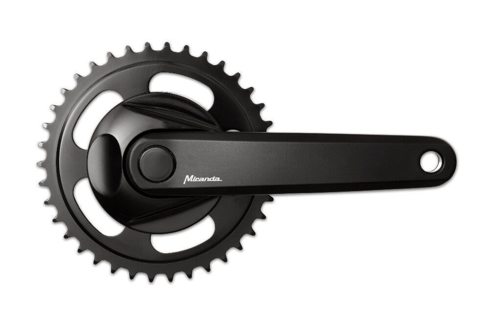 Miranda Crankkel 38t Miranda 170 mm Kurbelarm mit Scheibe 9,5 cm Schwarz