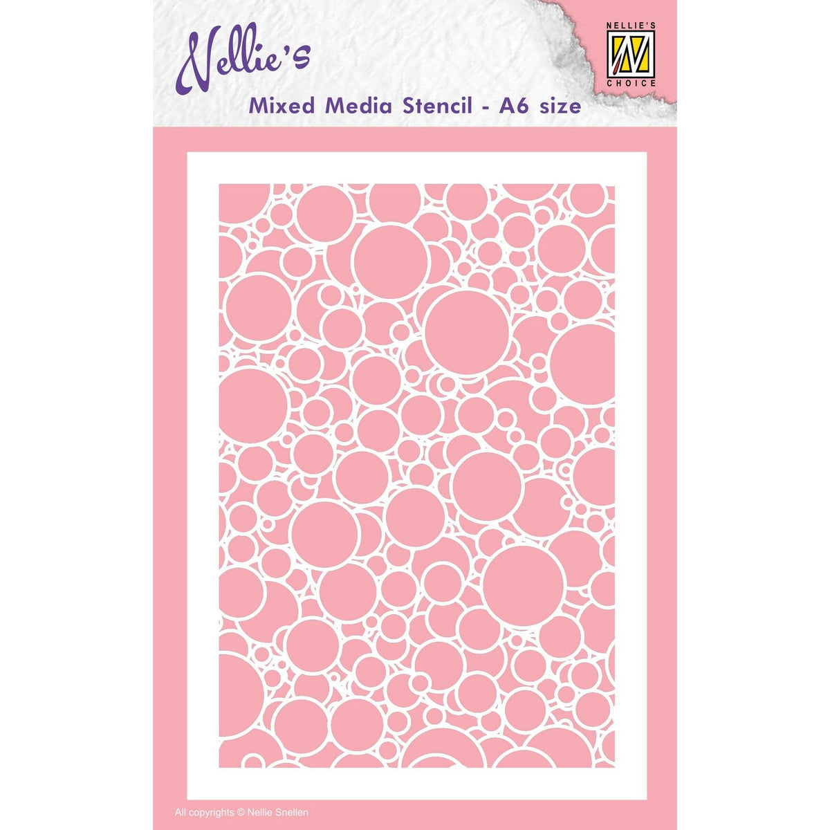 Nellies Wahl • Schablone mit Blasen im A6-Format