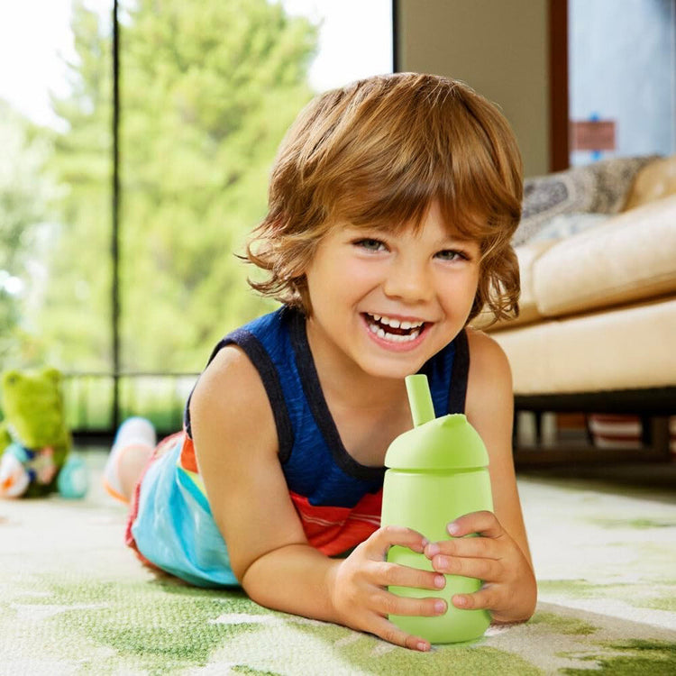 Munchkin-Strohbecher – auslaufsicherer Trinkbecher – einfache Reinigung – leicht zu reinigen – spülmaschinenfest – Trinkbecher für Baby und Kind – 296 ml – grün