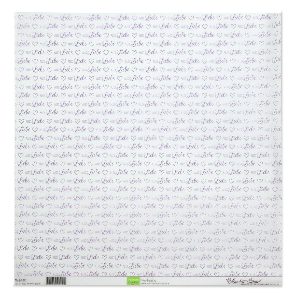 Mundart-Stempel • Pergamentpapier Deutscher Text Alles Liebe