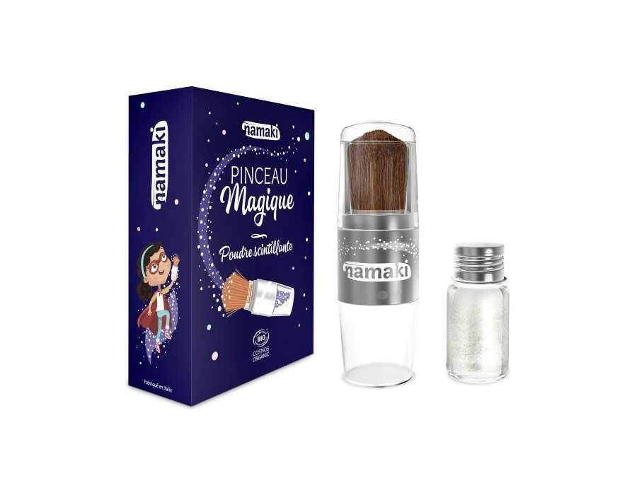 Namaki Kinder Glitzerpulverpinsel - Silber