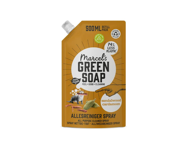 Marcels Green Soap Füllen Sie alle Purpose -Reiniger mit Spray Sandelhout Kardemom 500 ml