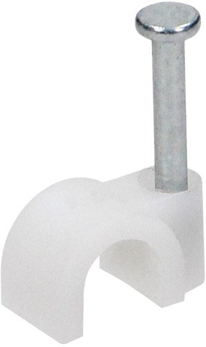 Orno Kabelclip 4 mm rund, weiß, Beutel (100) – 4113210