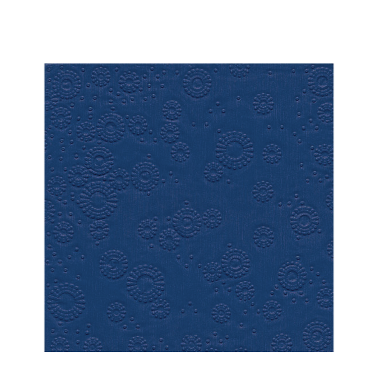 Paper+design Serviette 3-lagig 25x25cm Momente Relief blau 16 Stück