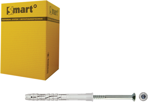 Pgb-europa smart | Fensterstopfen + Schraube vzk tx ø 10x120 nzn | 50 Stück - sm0rptn011001203