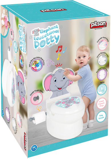 Pilsan Elefant Bildungsschild weiß grau