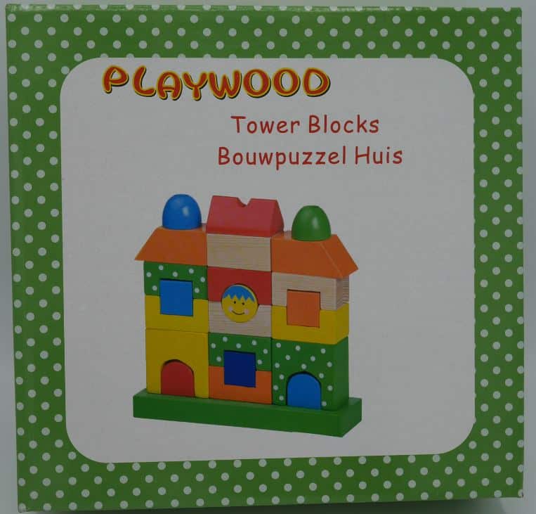 Playwood -Holzblöcke Haus in schönen Farben